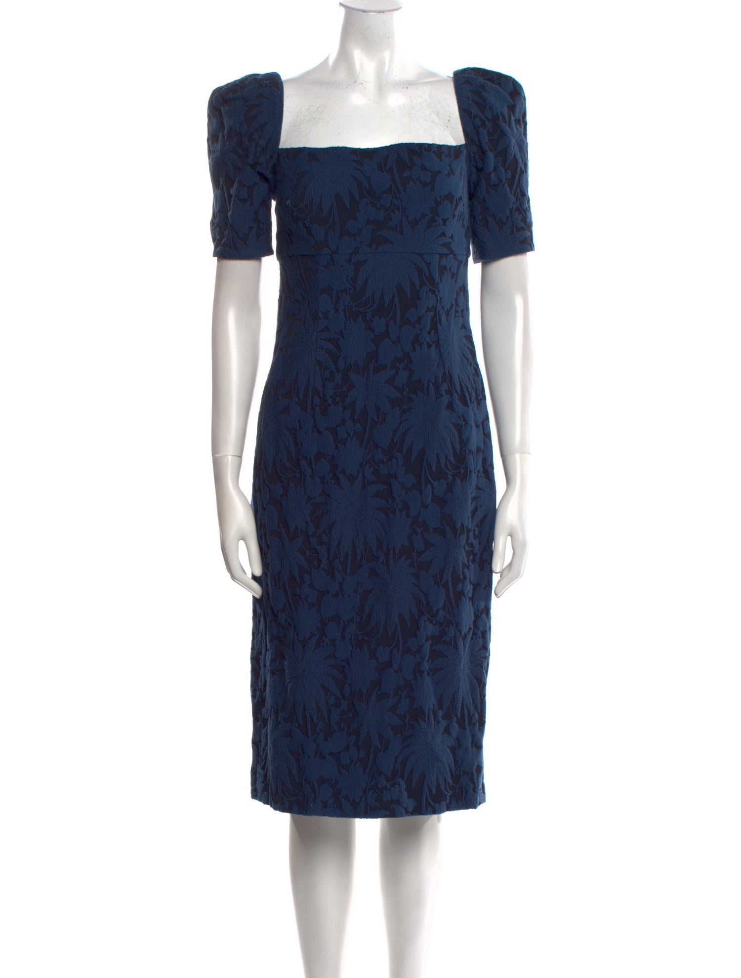 Oscar de la Renta Square Neckline Knee-Length Dress w/ Tags