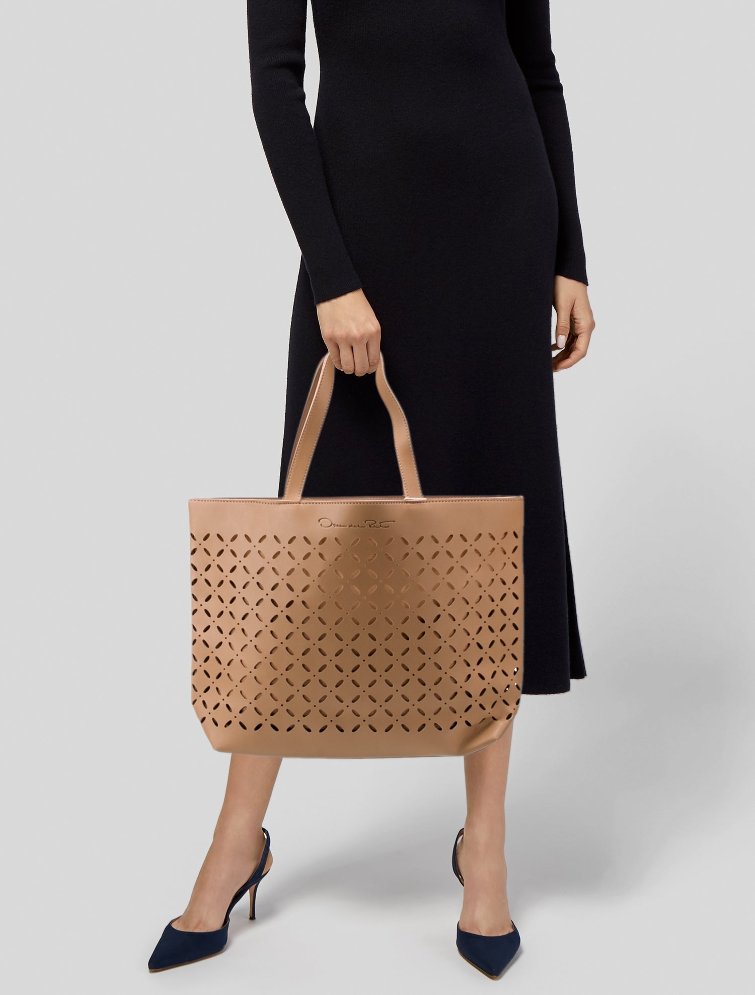 Oscar de la Renta Leather Tote