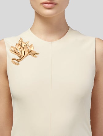 Oscar de la Renta Foliage Leaf Pin Brooch