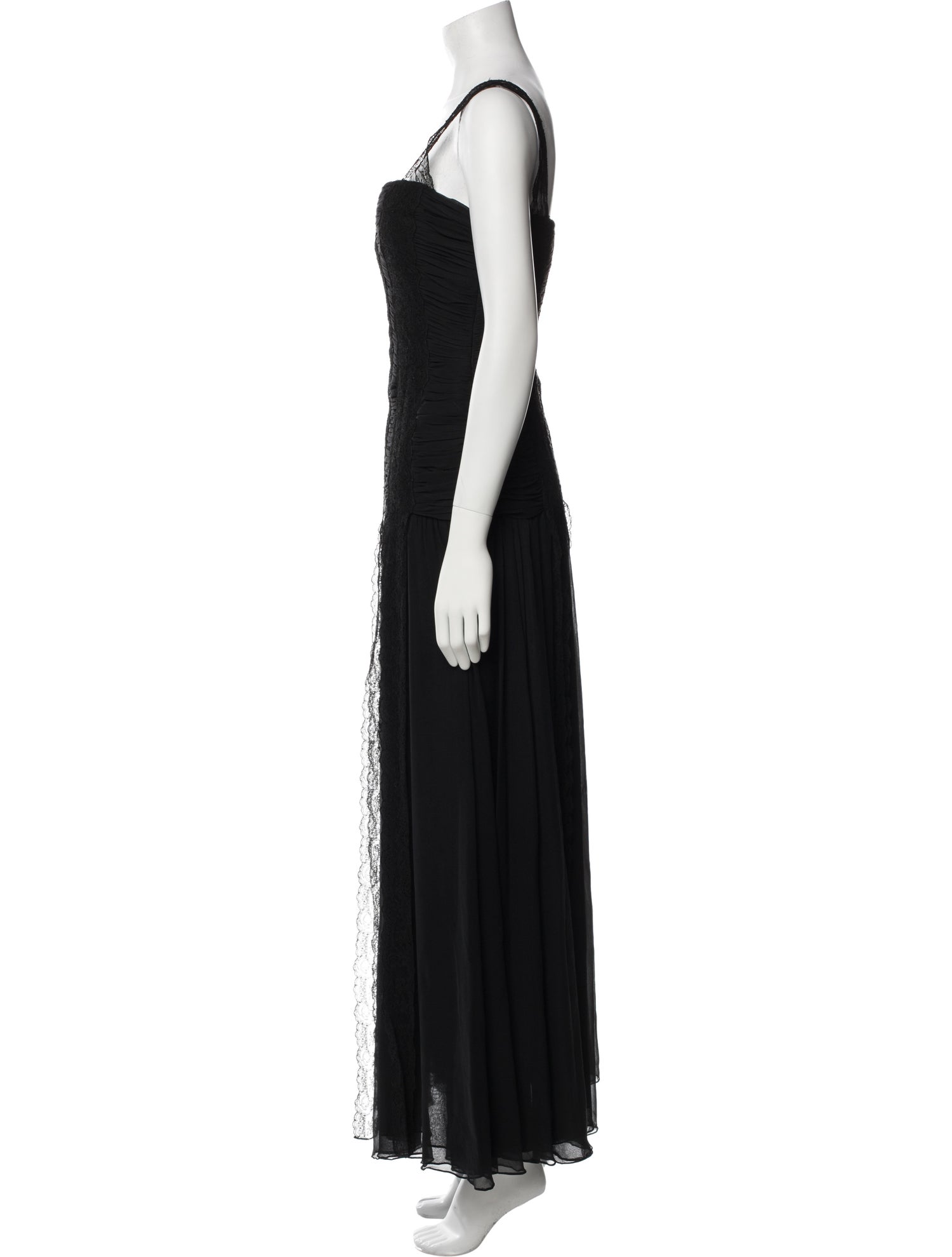Oscar de la Renta Square Neckline Long Dress
