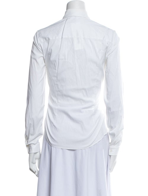Oscar de la Renta Long Sleeve Button-Up Top