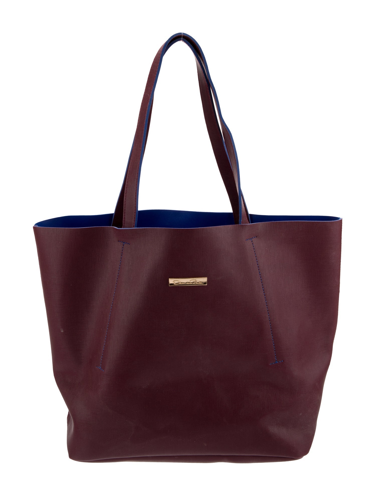 Oscar de la Renta Saffiano Leather Tote