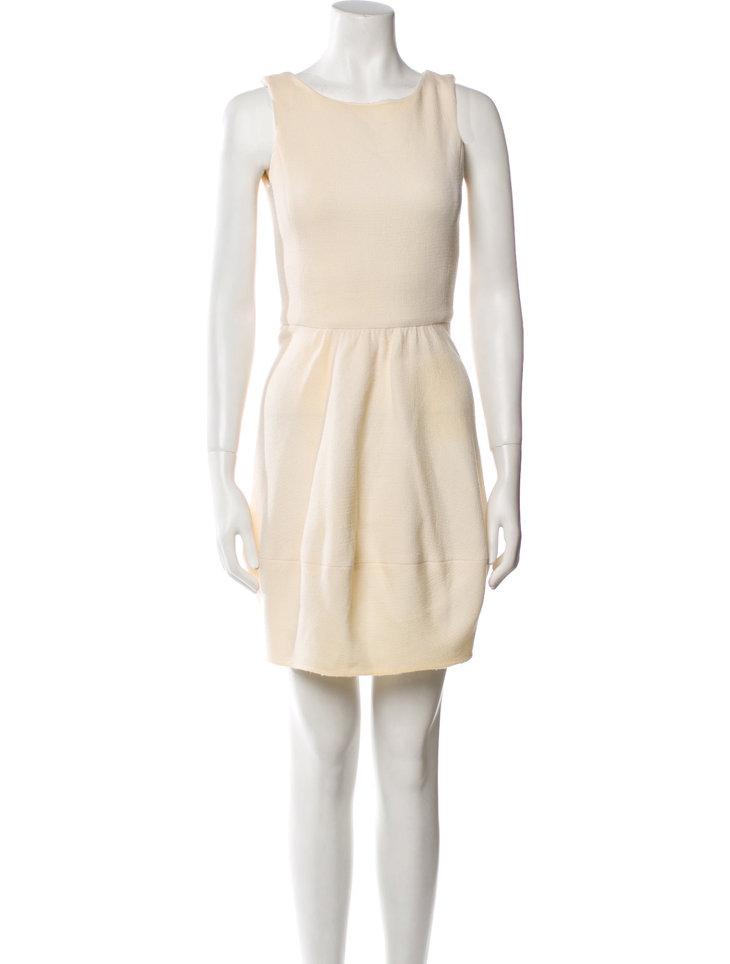 Oscar de la Renta Bateau Neckline Mini Dress