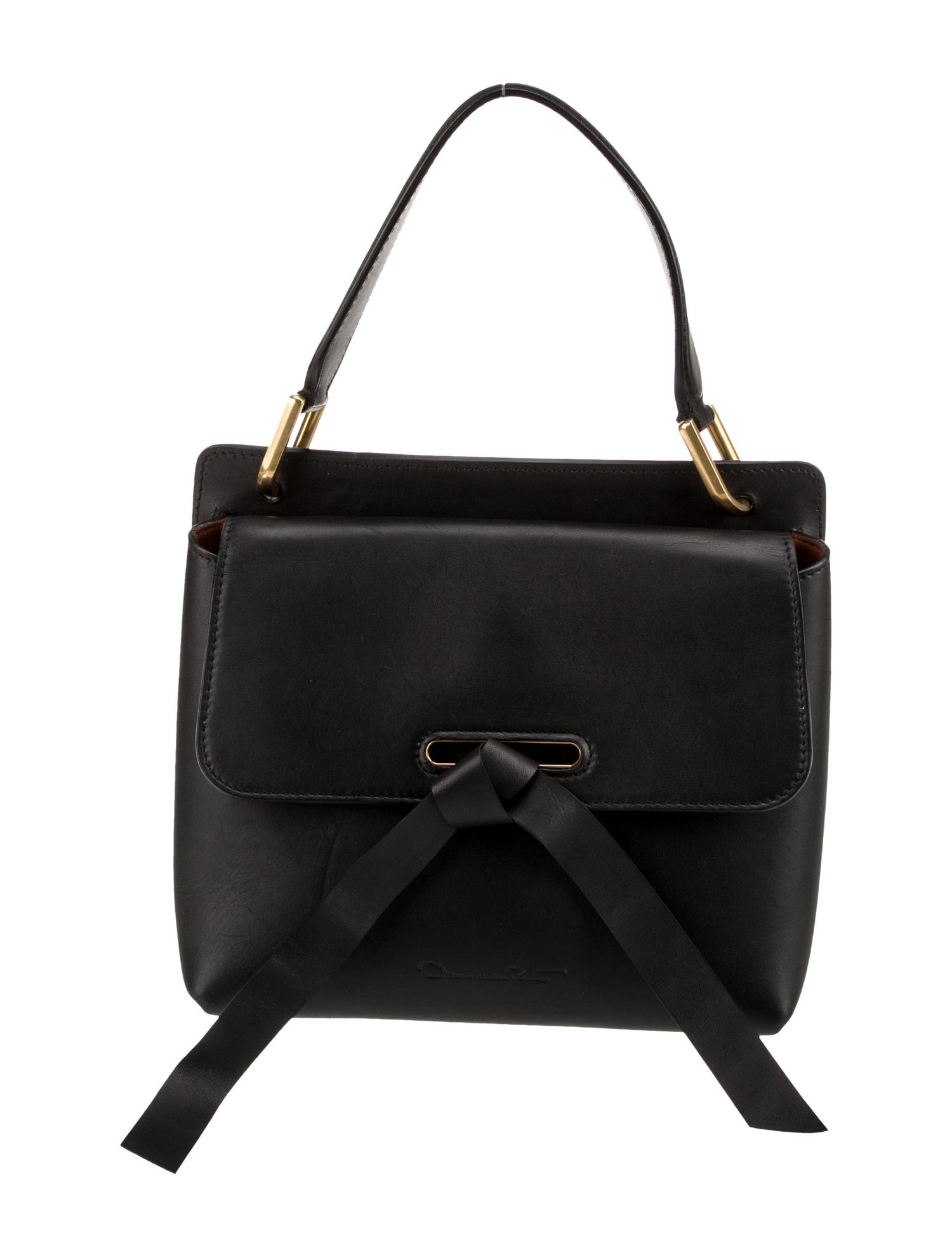 Oscar de la Renta Leather Top Handle Bag