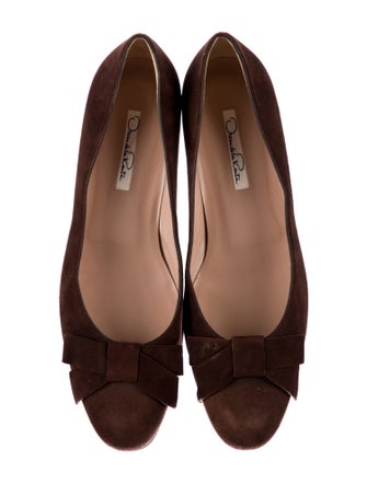Oscar de la Renta Suede Ballet Flats