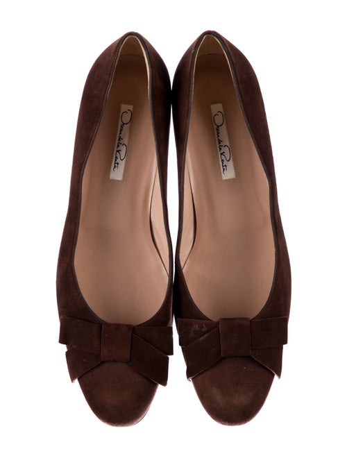 Oscar de la Renta Suede Ballet Flats