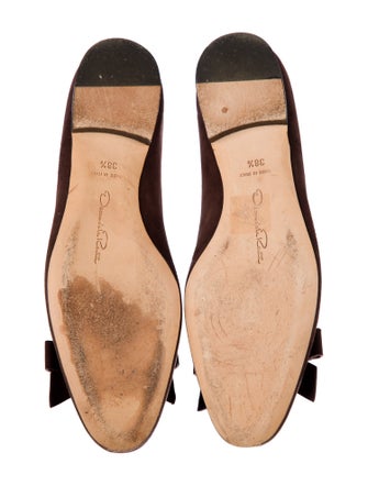 Oscar de la Renta Suede Ballet Flats