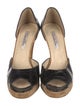 Oscar de la Renta Embossed Leather D'Orsay Pumps