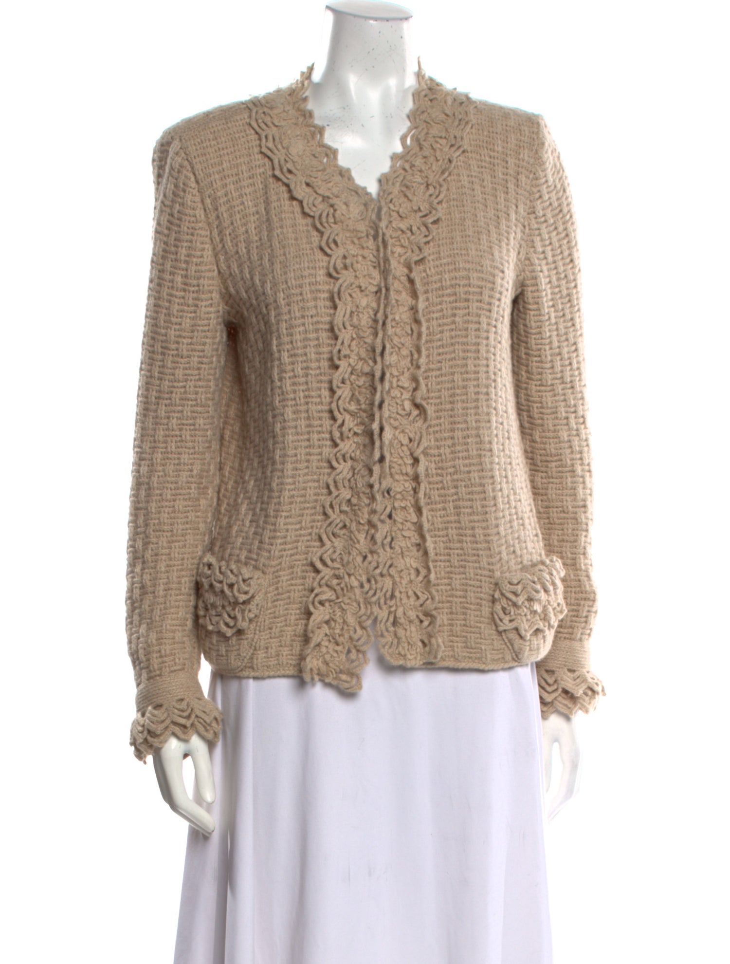 Oscar de la Renta Cashmere V-Neck Sweater w/ Tags
