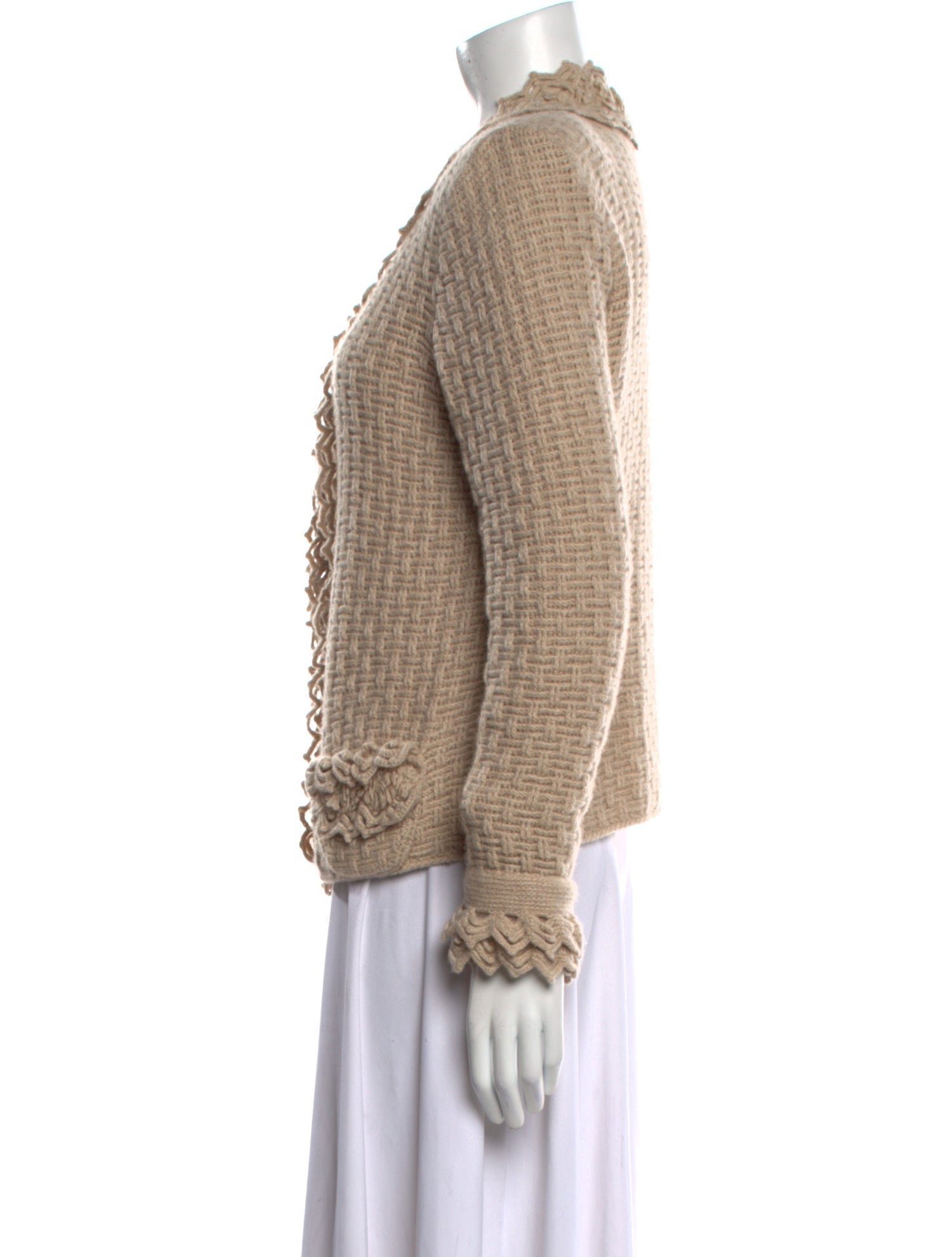 Oscar de la Renta Cashmere V-Neck Sweater w/ Tags