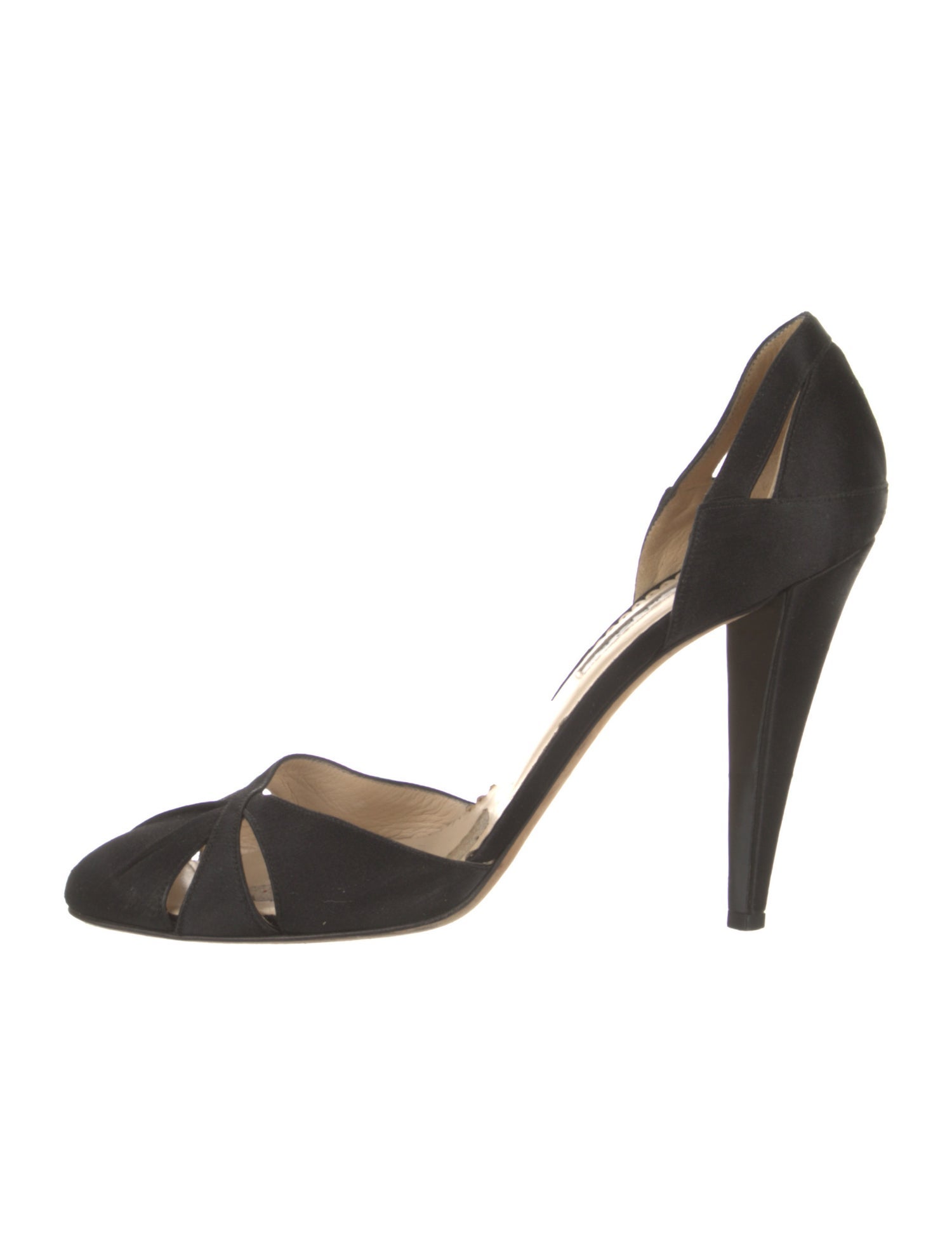 Oscar de la Renta Satin D'Orsay Pumps