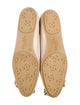 Oscar de la Renta Leather Ruffle Embellishment Ballet Flats