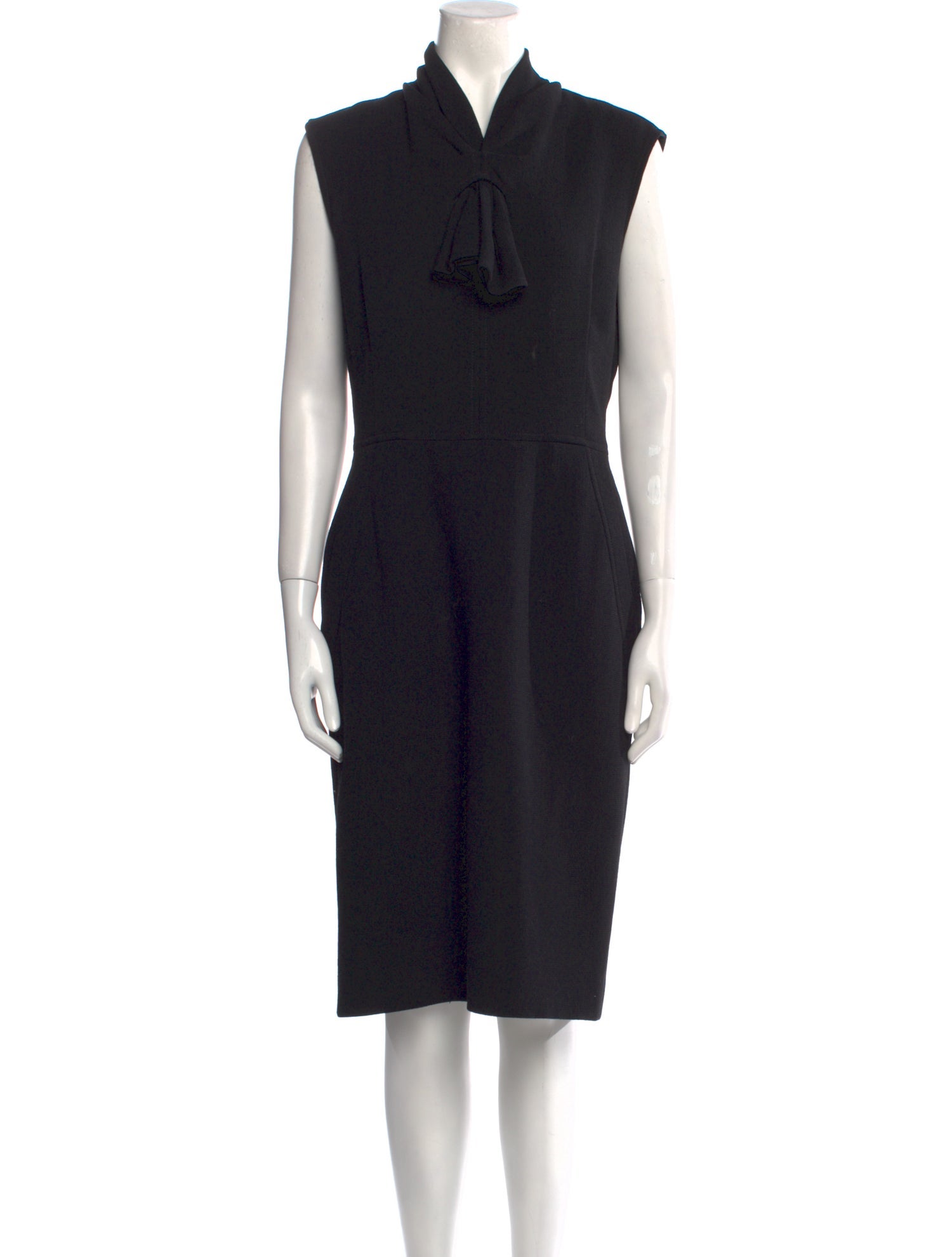 Oscar de la Renta Wool Midi Length Dress