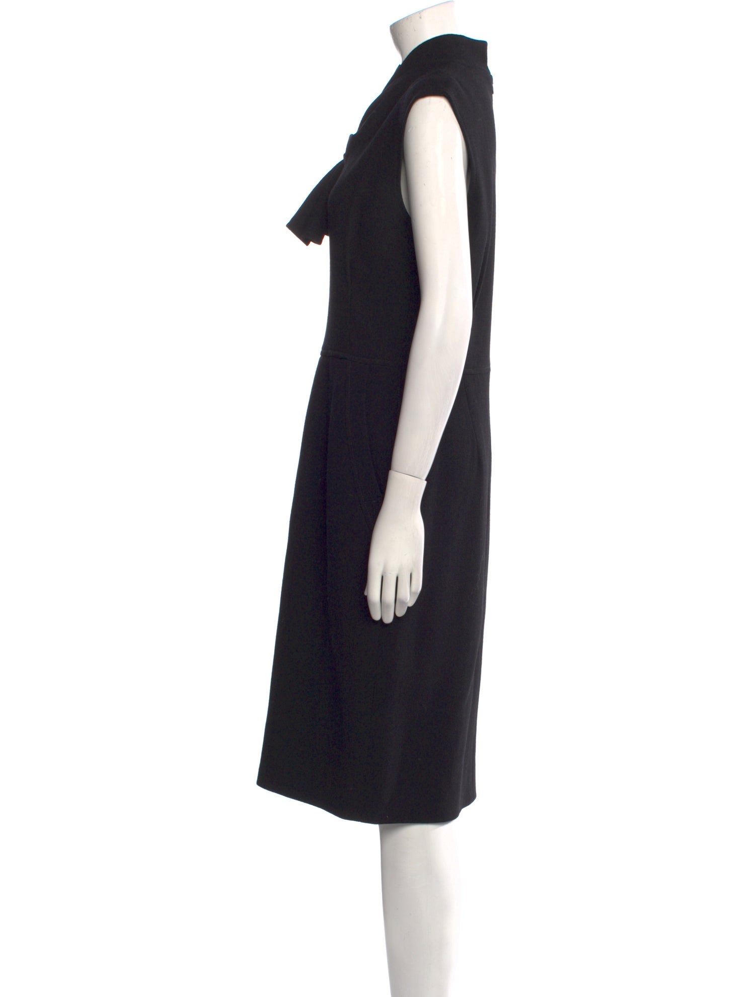 Oscar de la Renta Wool Midi Length Dress