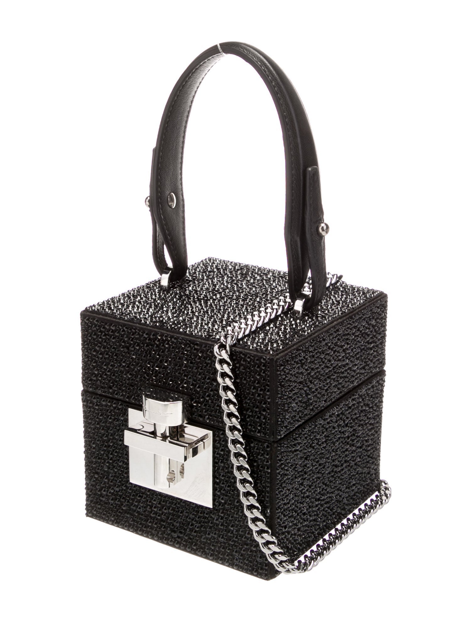 Oscar de la Renta Crystal Top Handle Bag