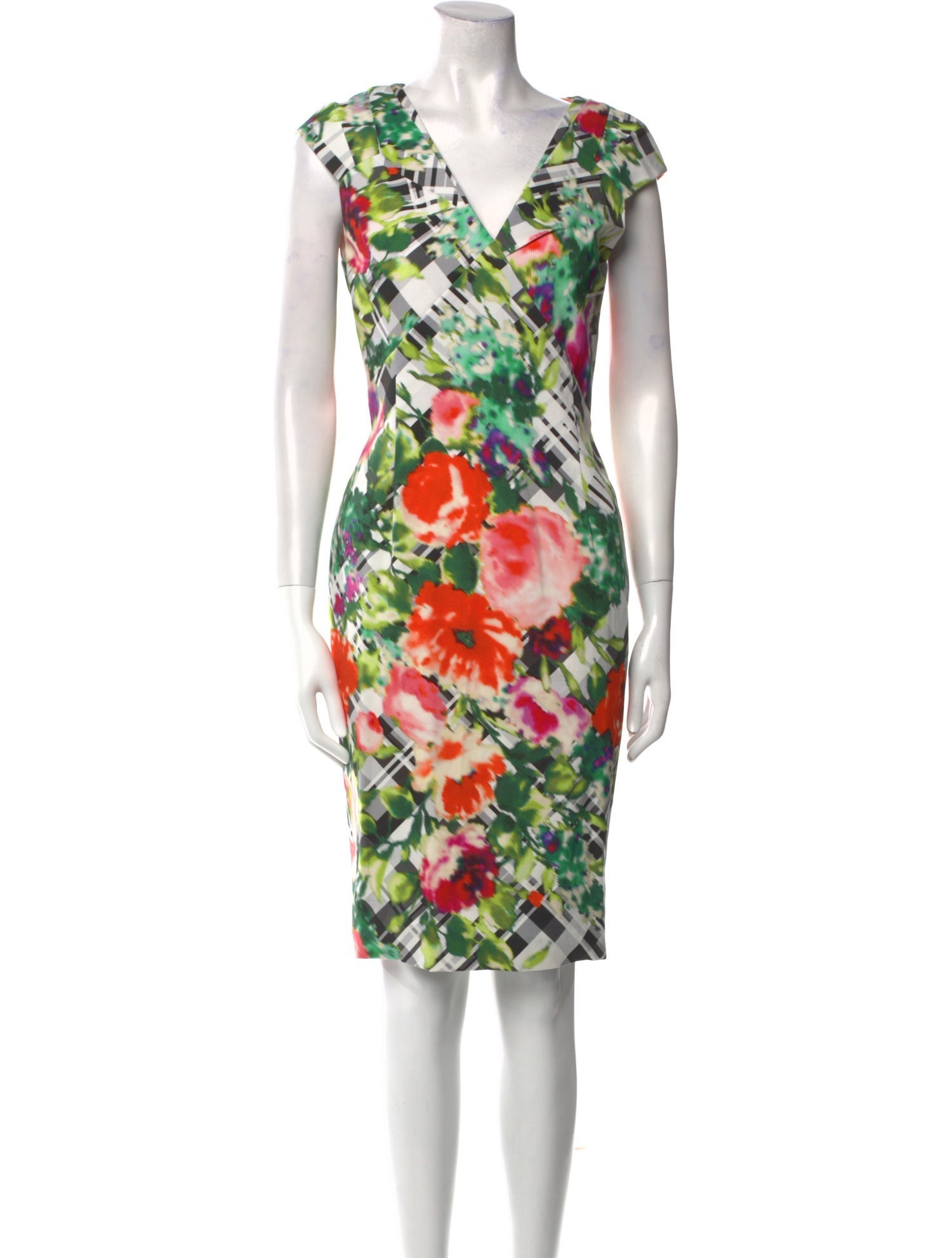 Oscar de la Renta Printed Knee-Length Dress