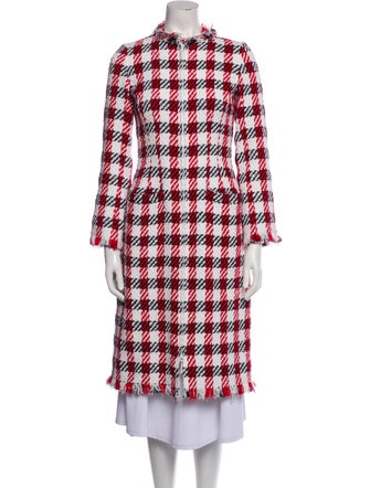 Oscar de la Renta 2018 Plaid Print Coat