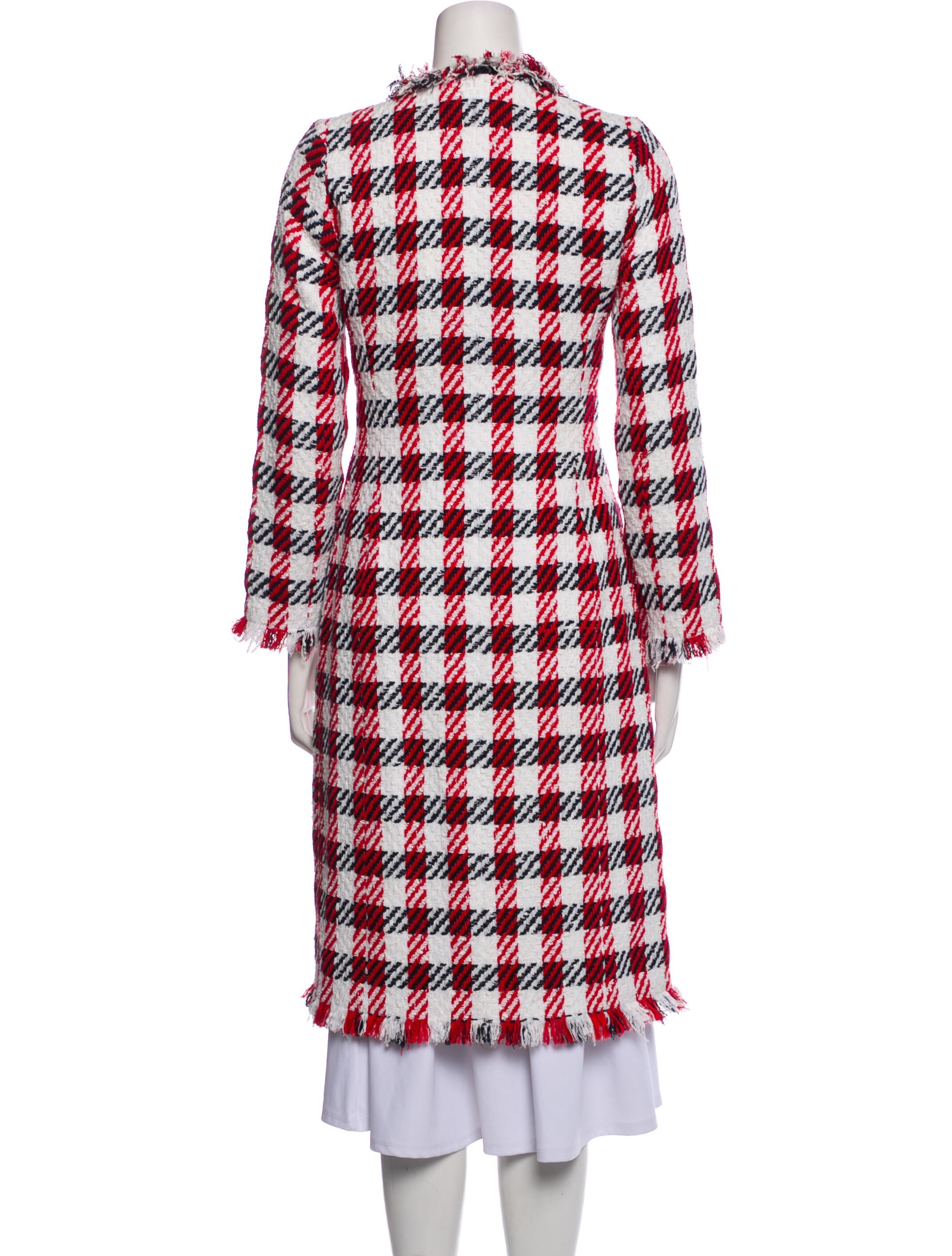 Oscar de la Renta 2018 Plaid Print Coat