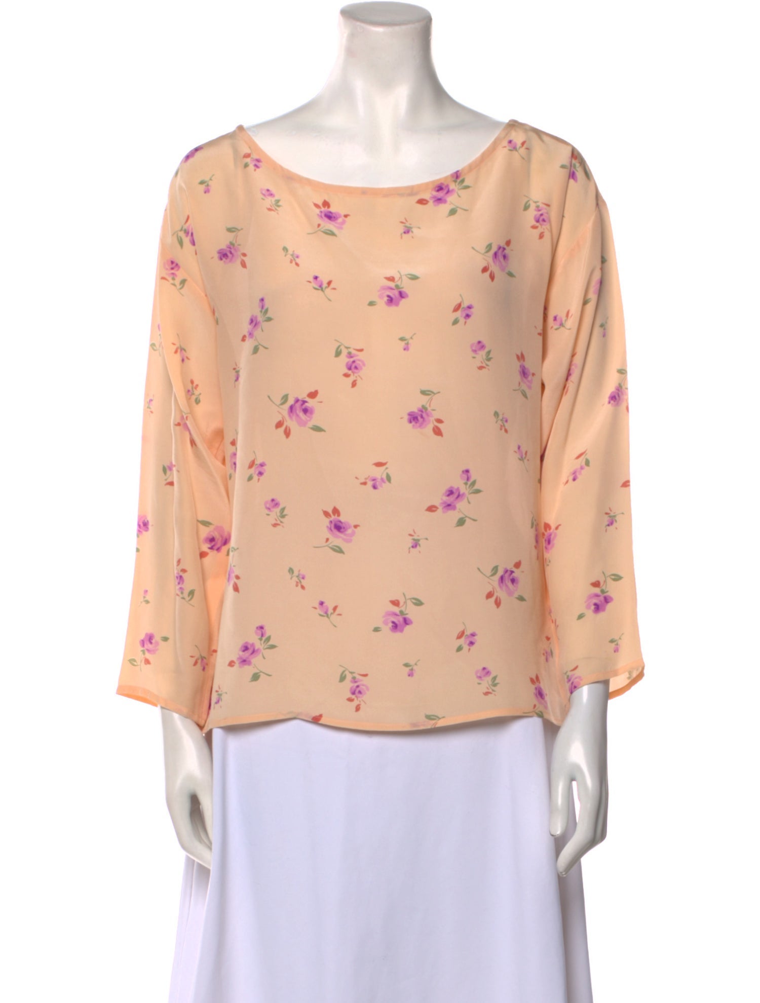 Oscar de la Renta Silk Printed Blouse