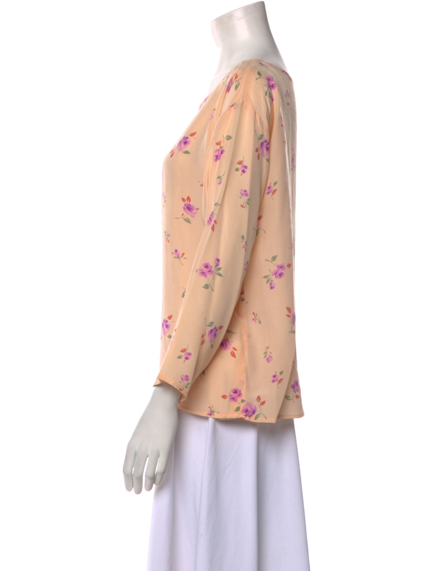 Oscar de la Renta Silk Printed Blouse