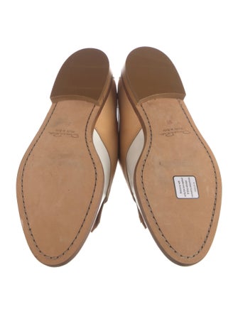 Oscar de la Renta Leather Fringe Trim Accent Oxfords