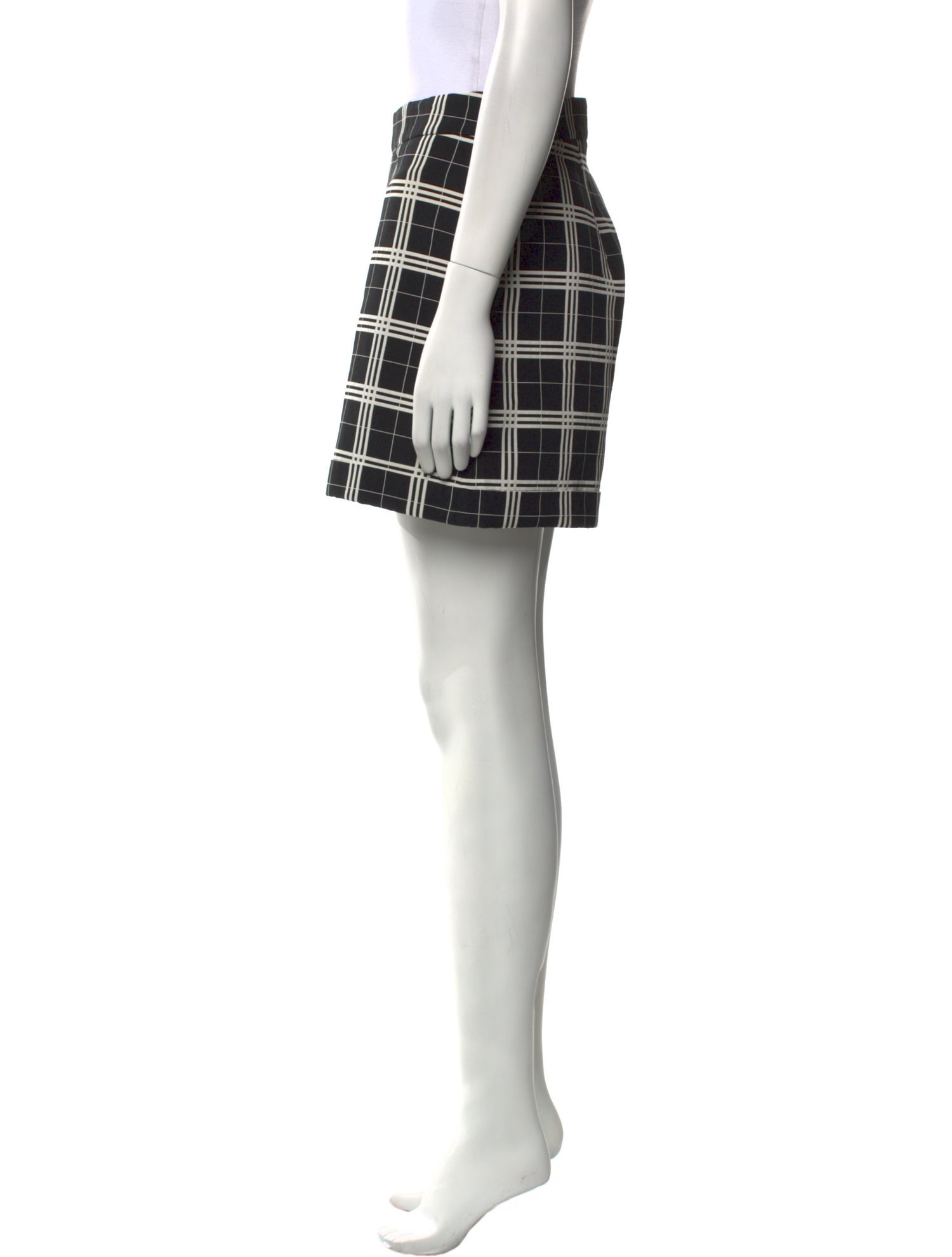 Oscar de la Renta Plaid Print Mini Shorts