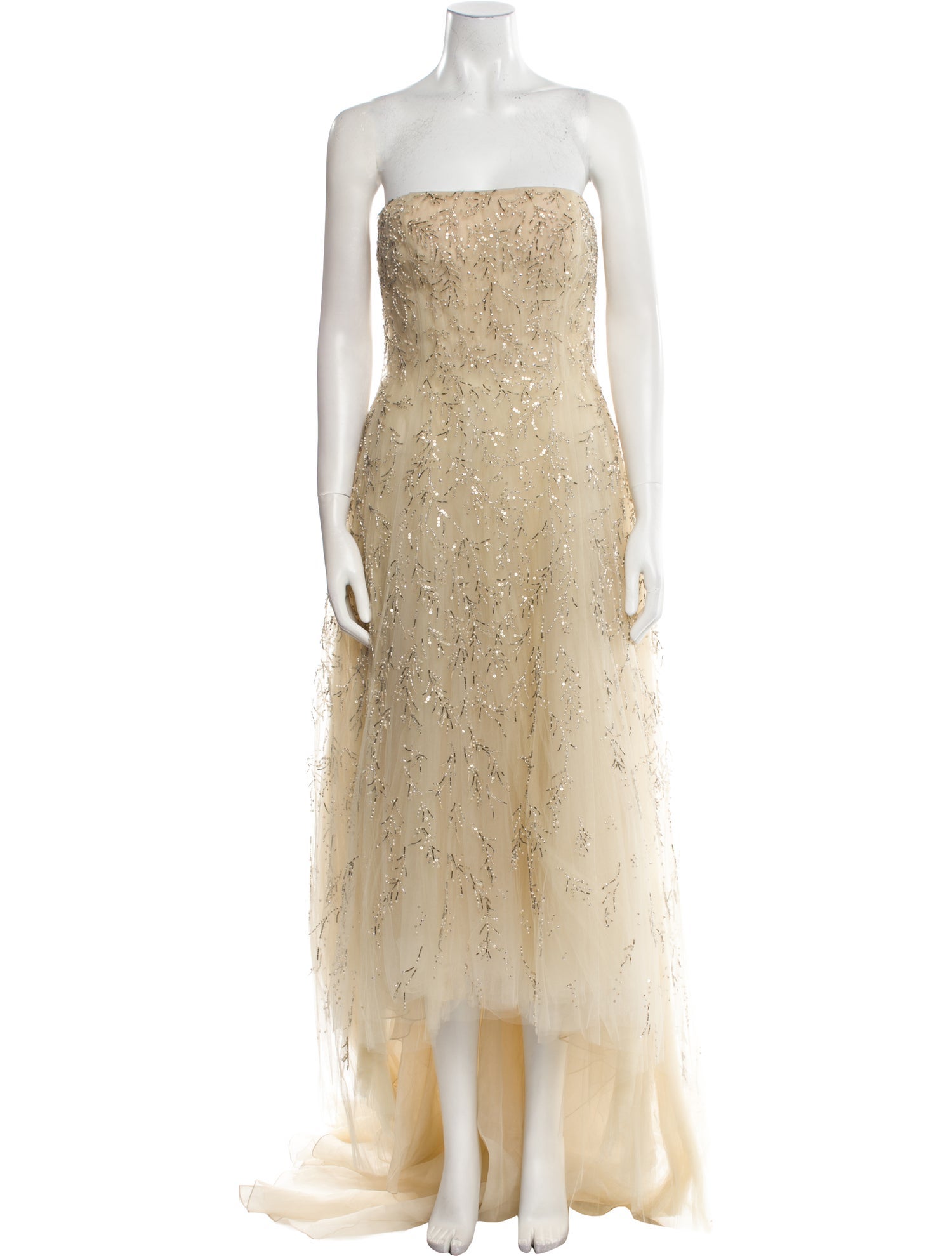 Oscar de la Renta Strapless Long Dress
