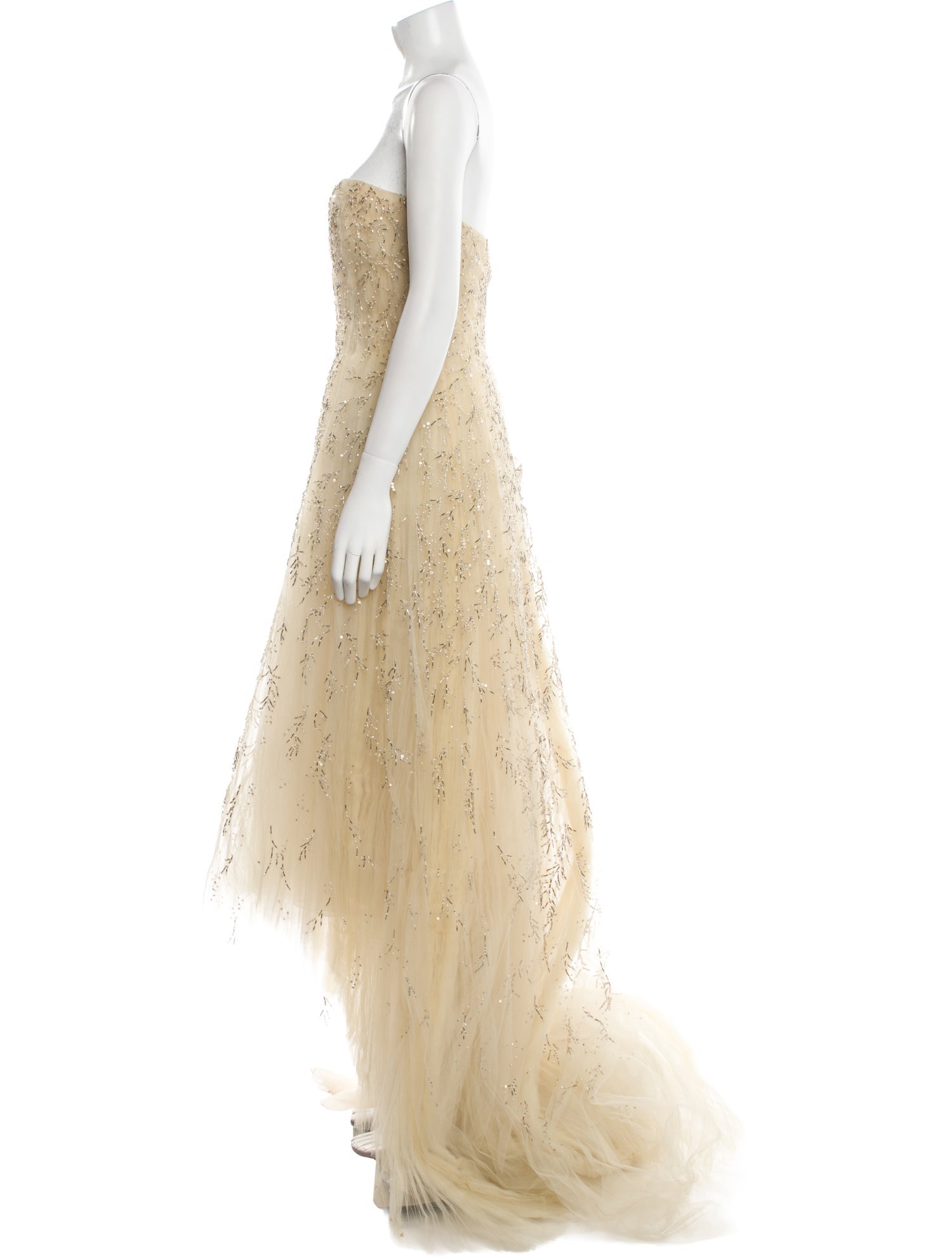 Oscar de la Renta Strapless Long Dress