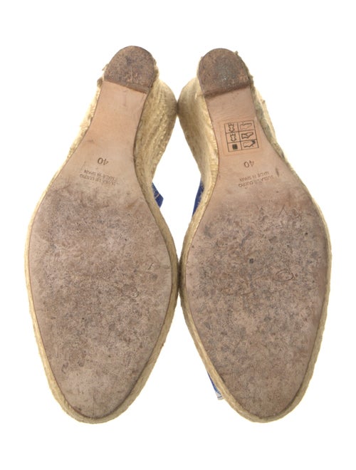 Oscar de la Renta Canvas Printed Slingback Sandals