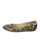 Oscar de la Renta Canvas Printed Flats