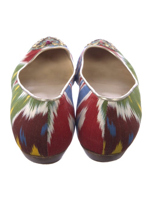 Oscar de la Renta Canvas Printed Flats