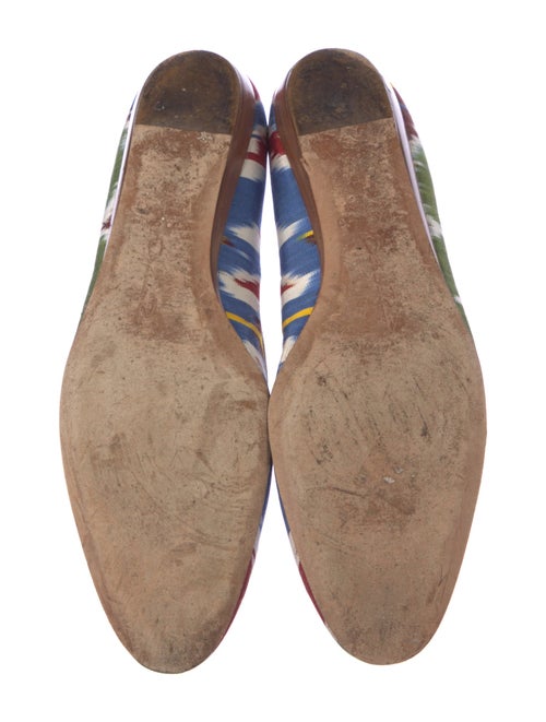 Oscar de la Renta Canvas Printed Flats