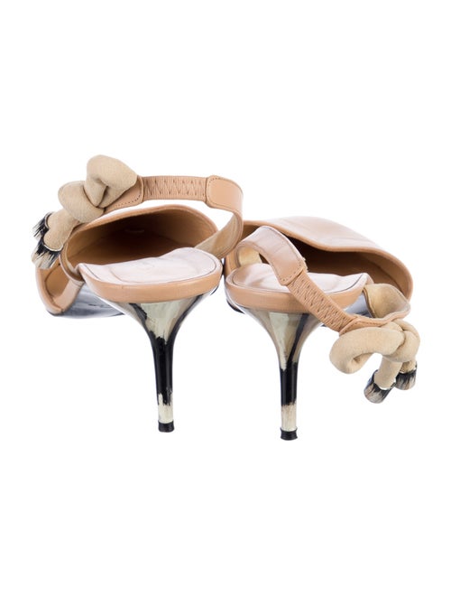 Oscar de la Renta Leather Slingback Pumps