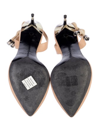 Oscar de la Renta Leather Slingback Pumps