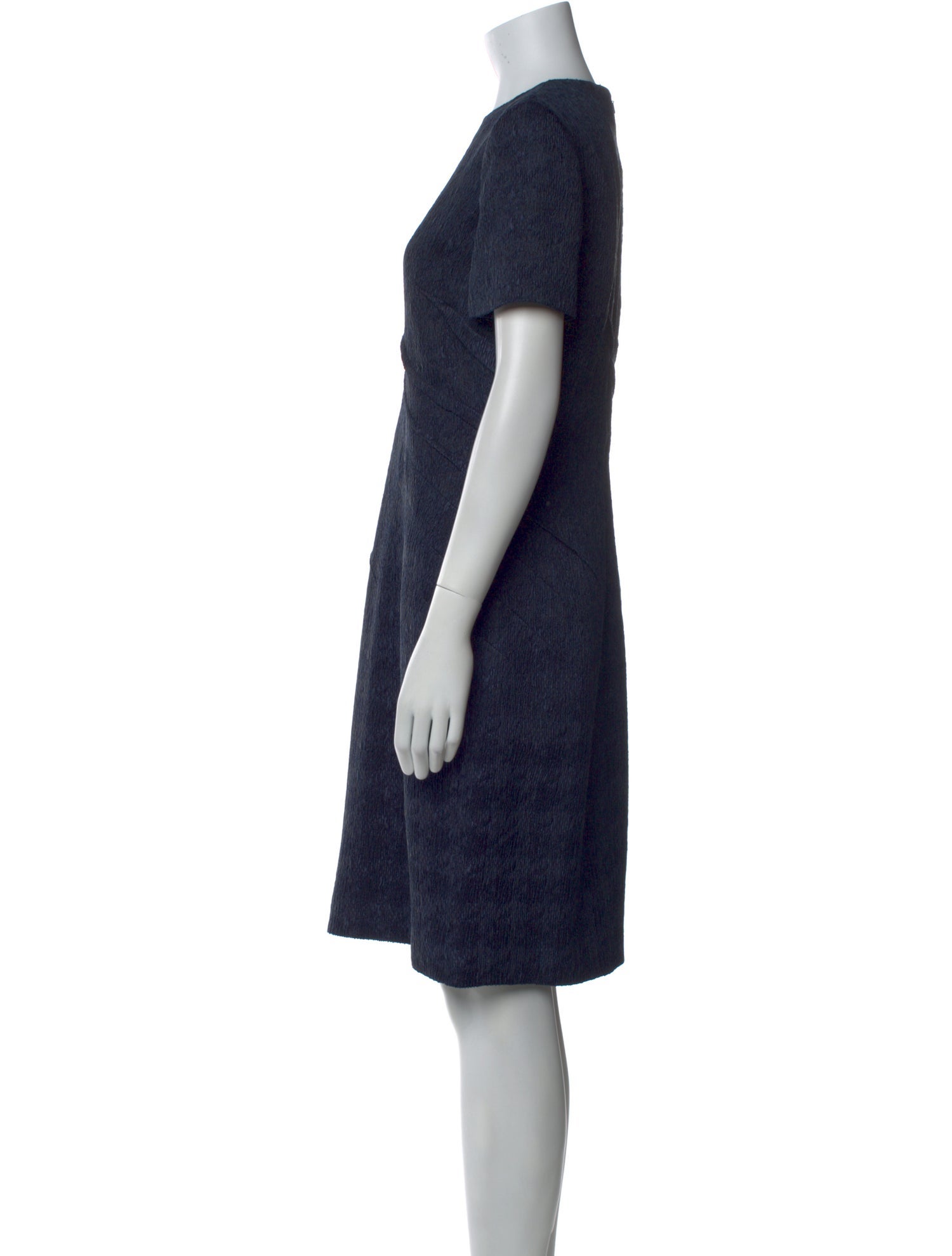 Oscar de la Renta Crew Neck Knee-Length Dress