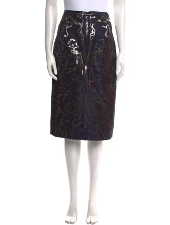 Oscar de la Renta Printed Knee-Length Skirt