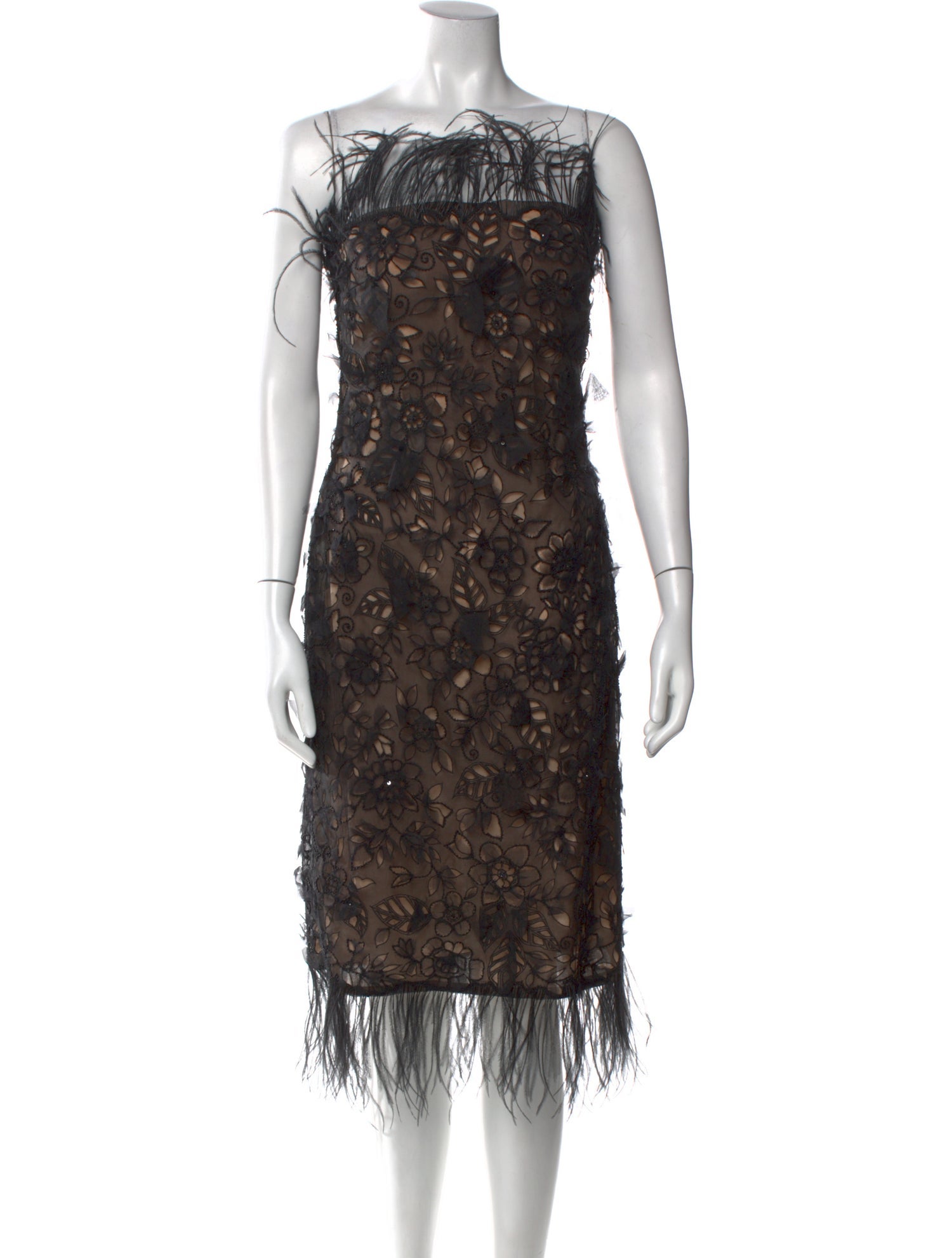 Oscar de la Renta Silk Knee-Length Dress