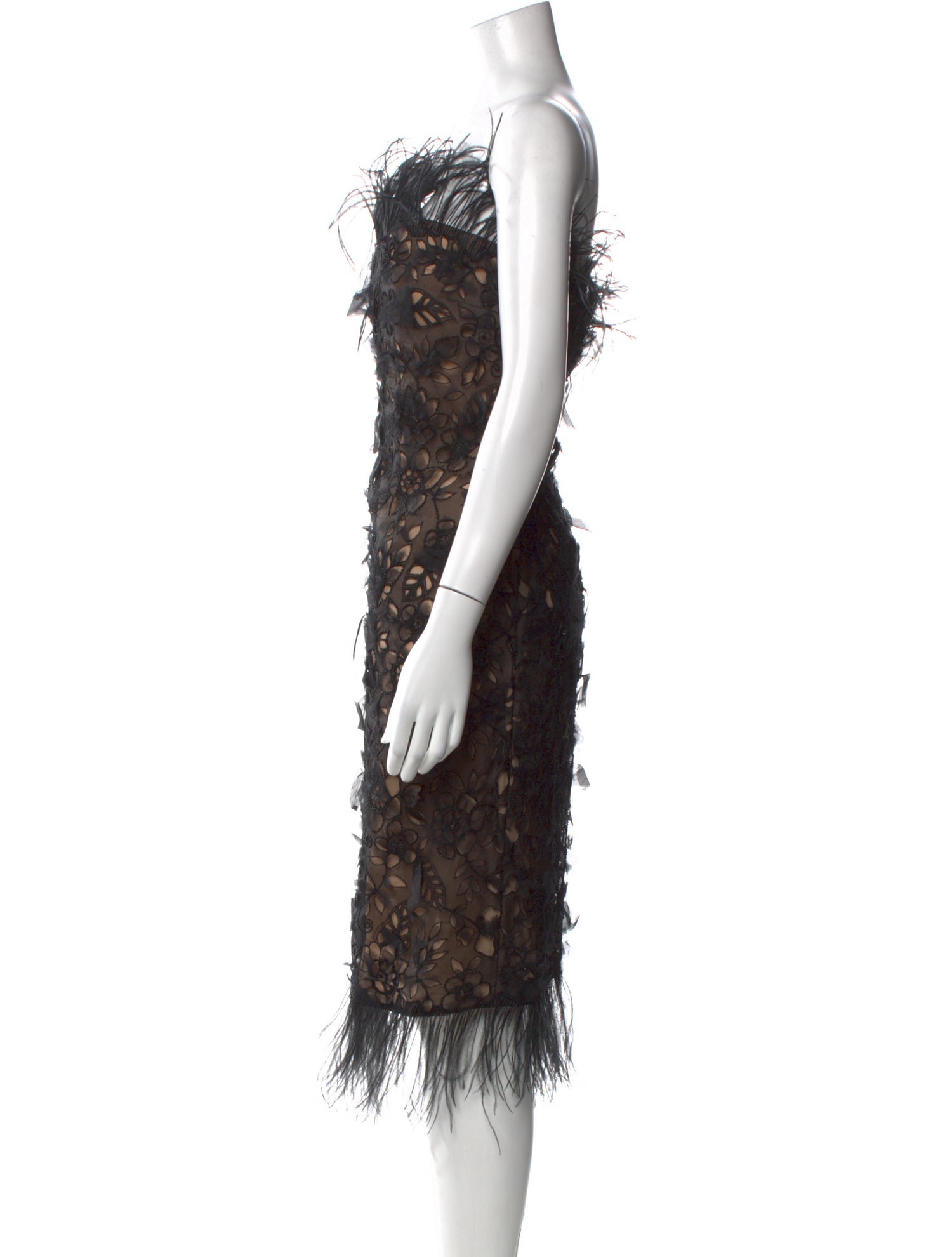 Oscar de la Renta Silk Knee-Length Dress