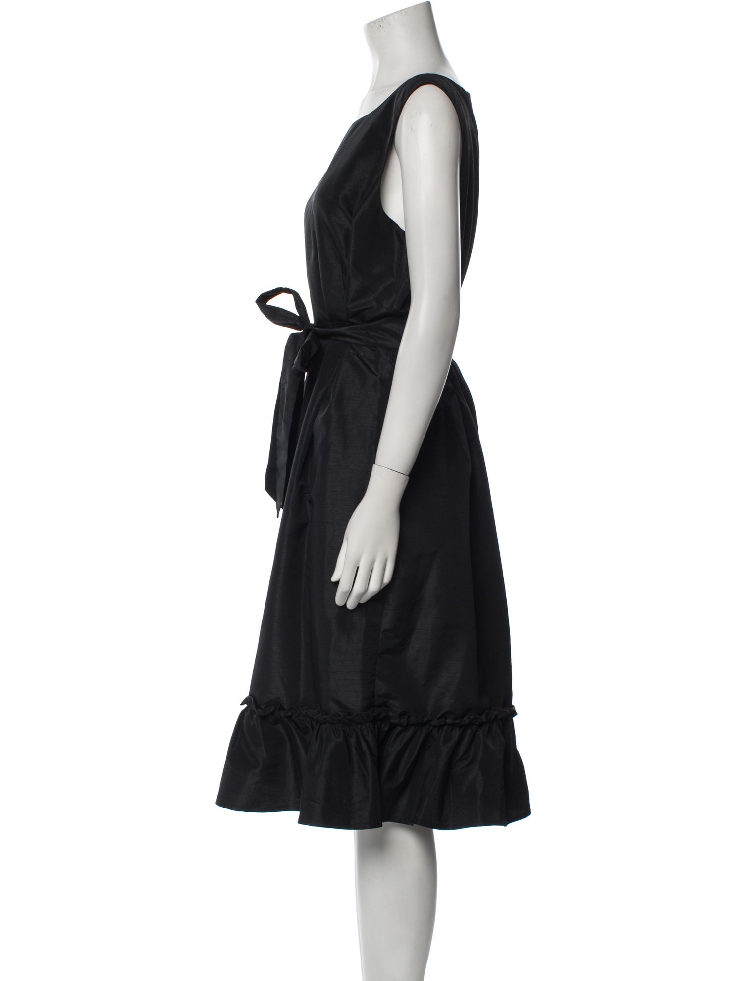 Oscar by Oscar de la Renta Bateau Neckline Midi Length Dress