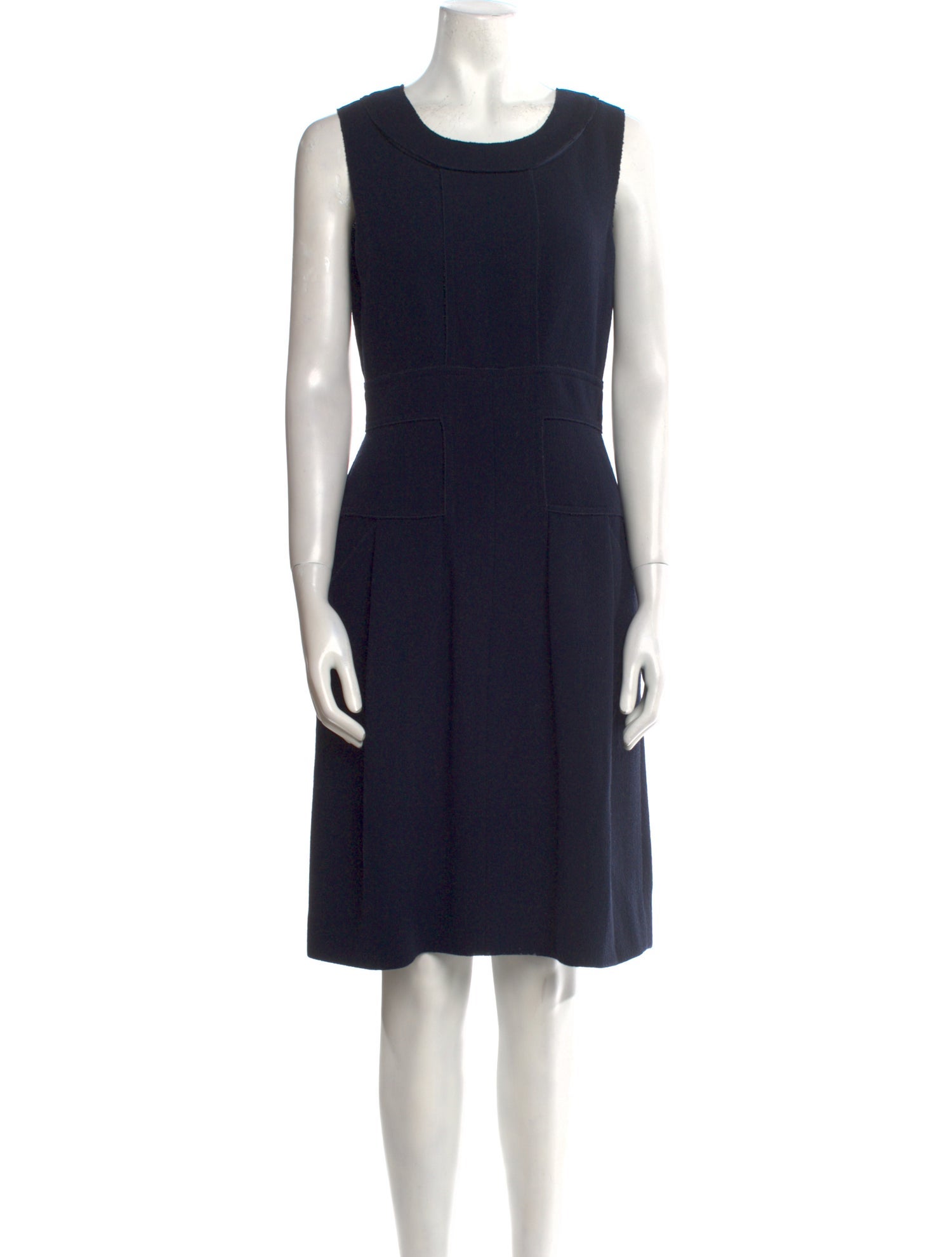 Oscar de la Renta Wool Knee-Length Dress
