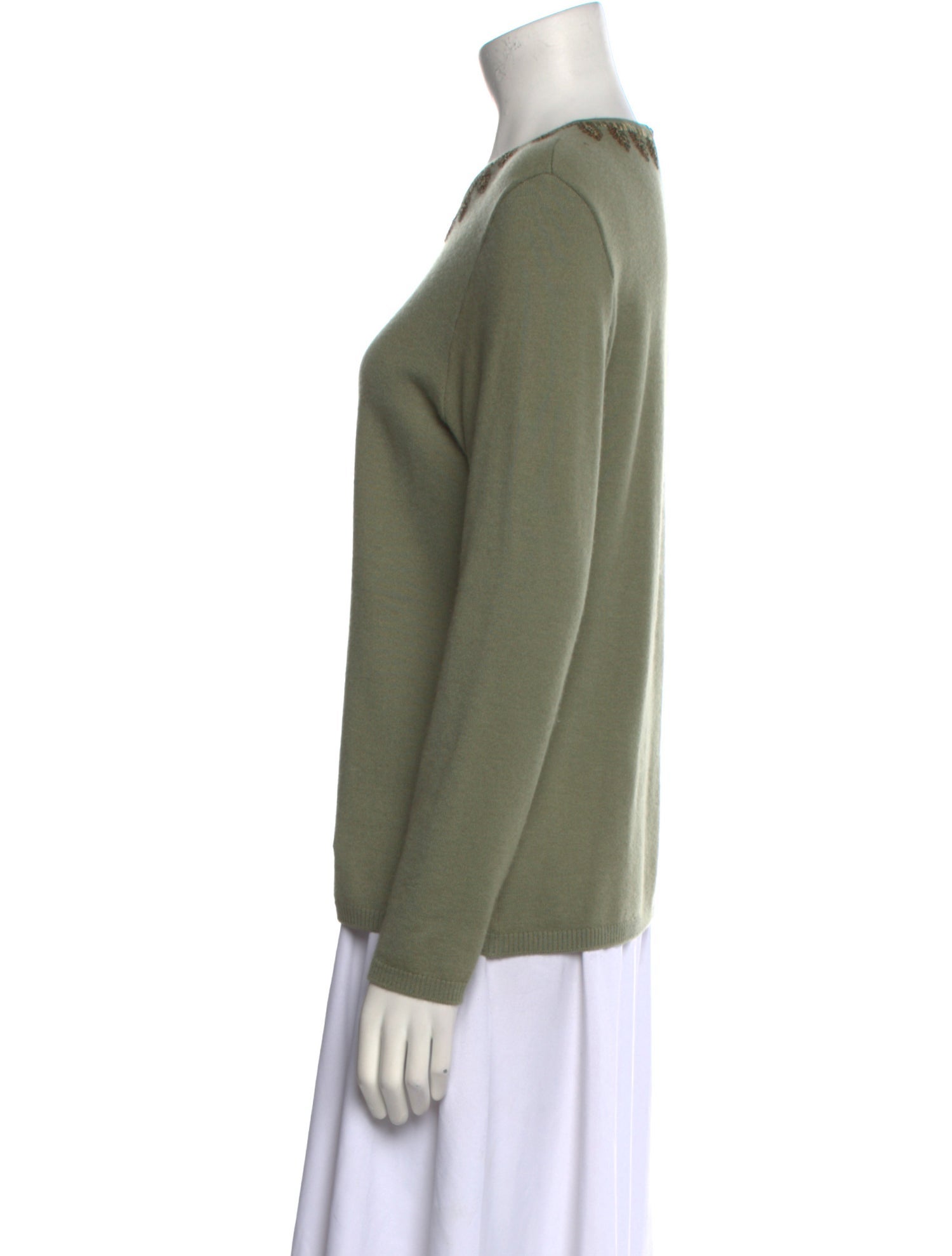 Oscar de la Renta Wool Crew Neck Sweatshirt