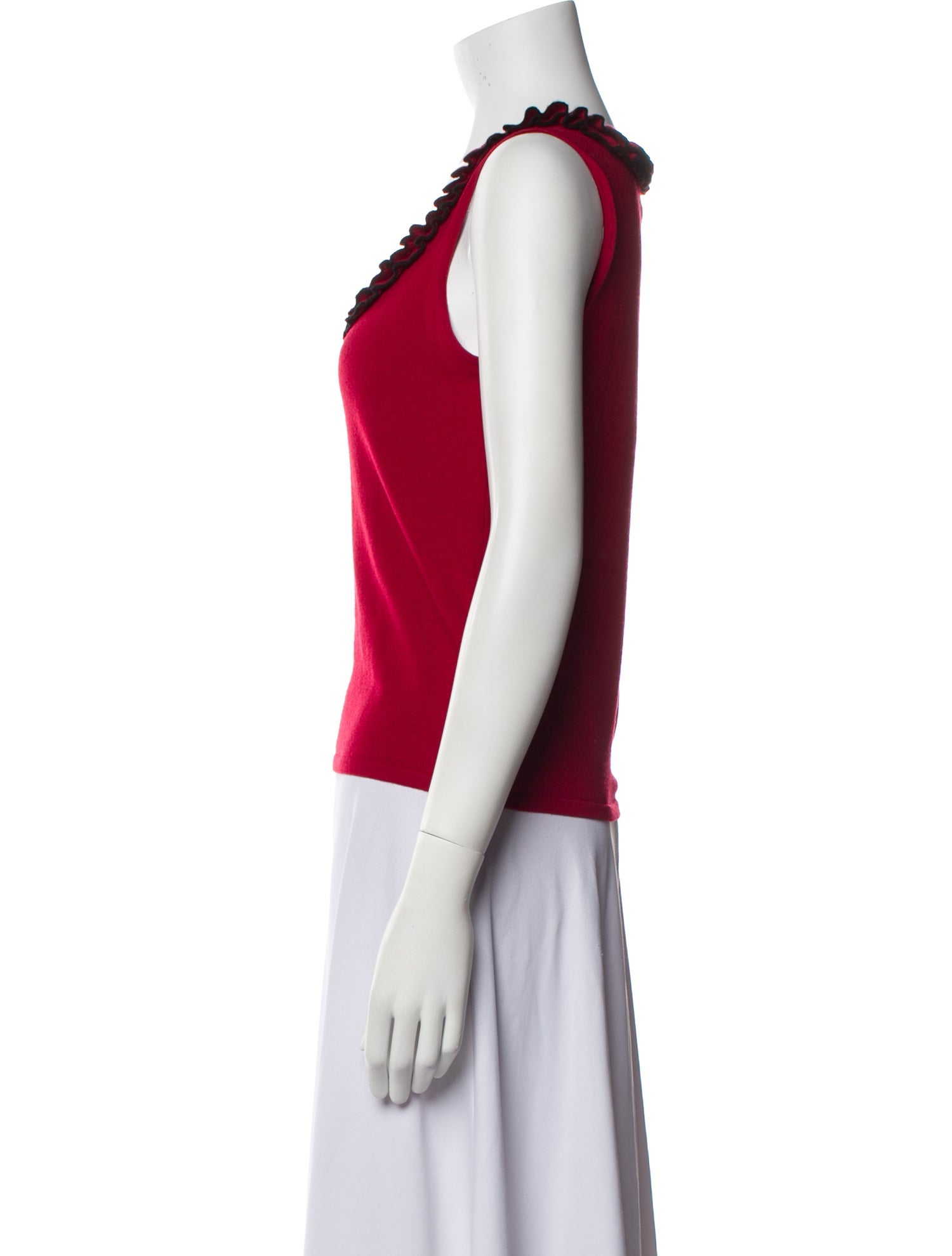 Oscar by Oscar de la Renta Wool Scoop Neck Top