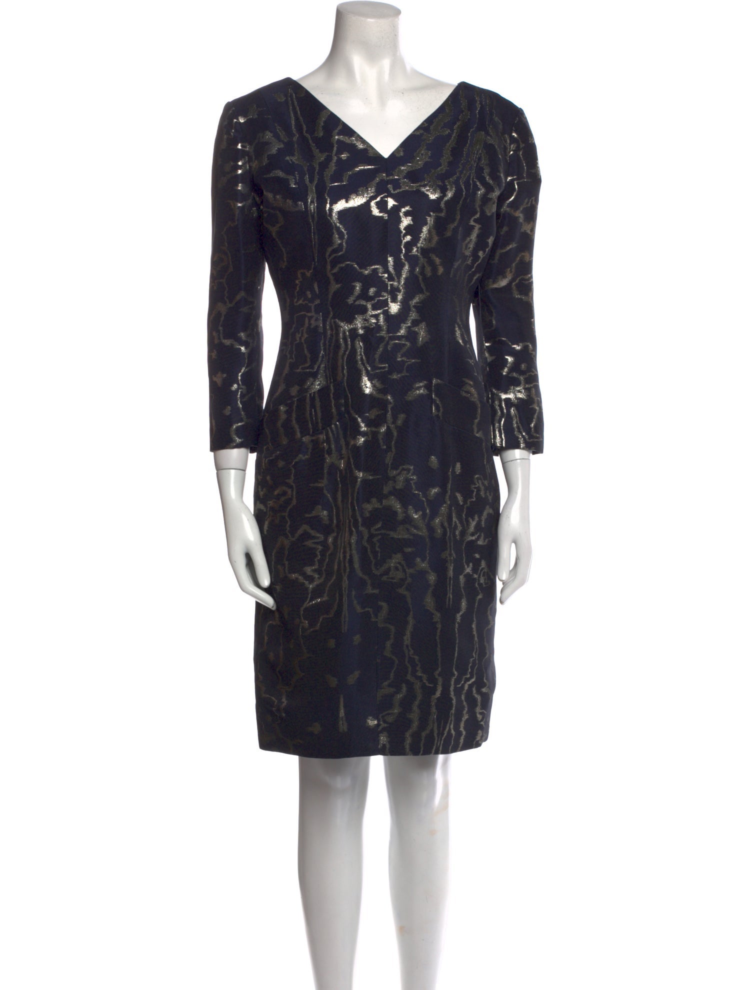 Oscar de la Renta Silk Knee-Length Dress