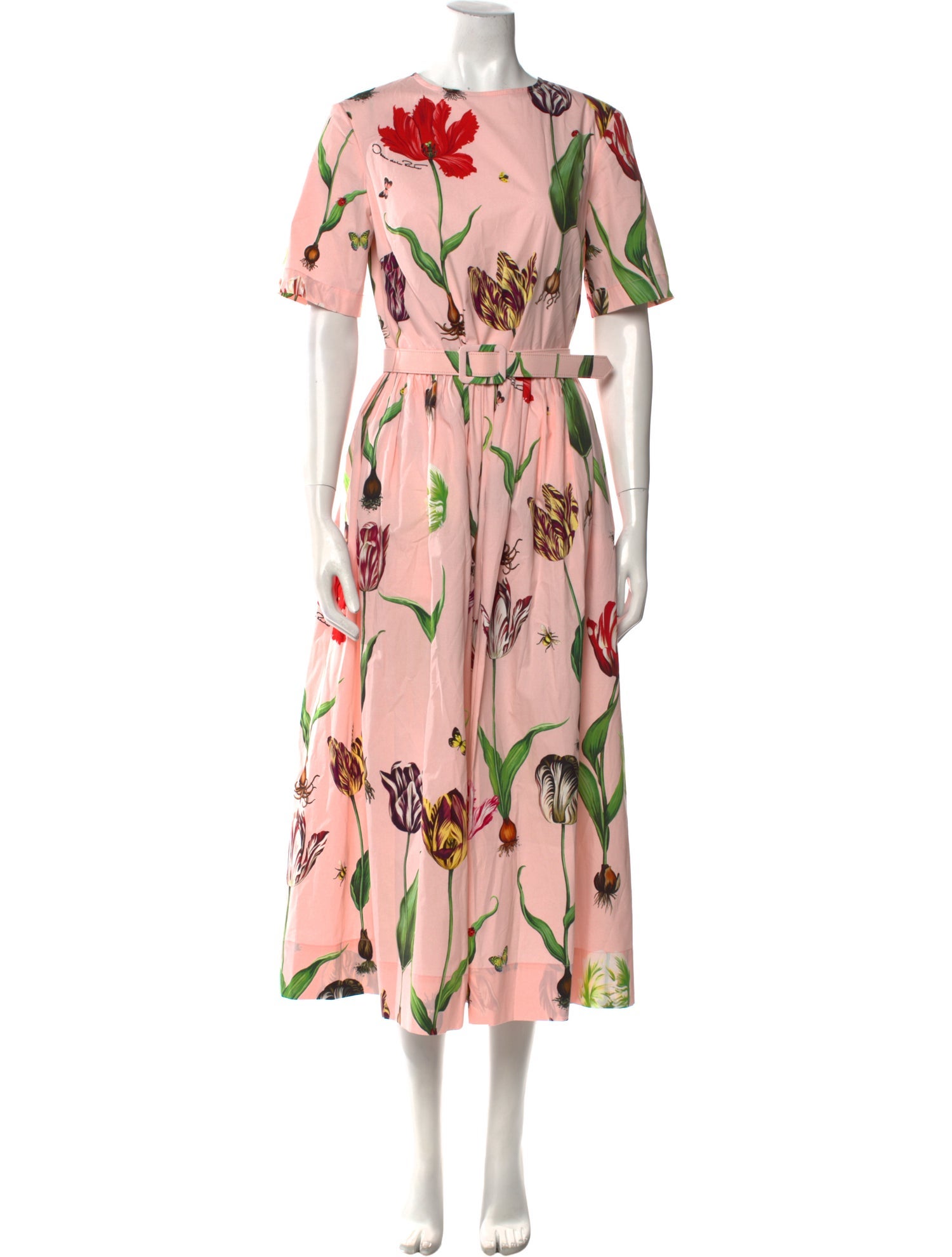 Oscar de la Renta Floral Print Long Dress w/ Tags