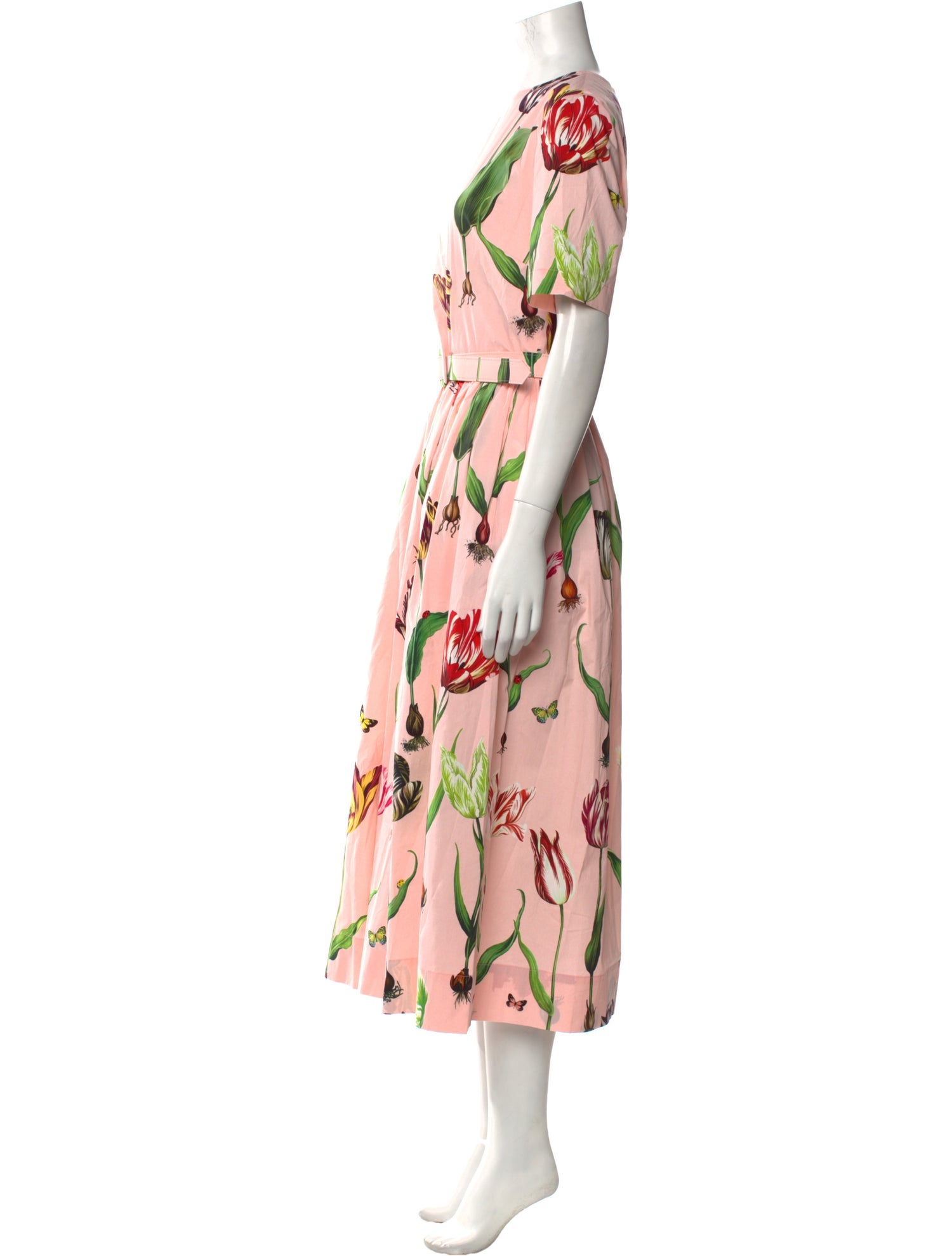 Oscar de la Renta Floral Print Long Dress w/ Tags