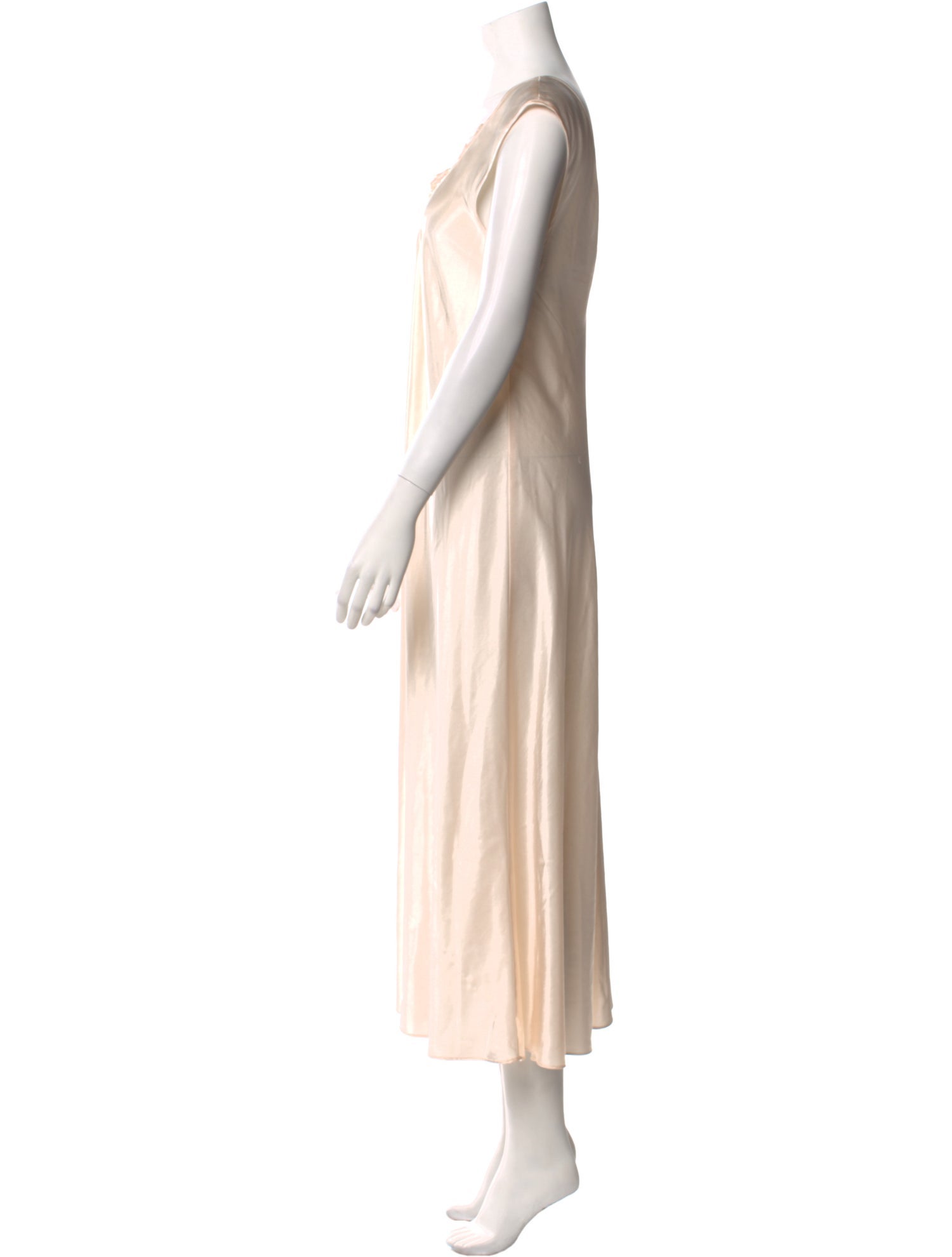 Oscar de la Renta V-Neck Long Dress
