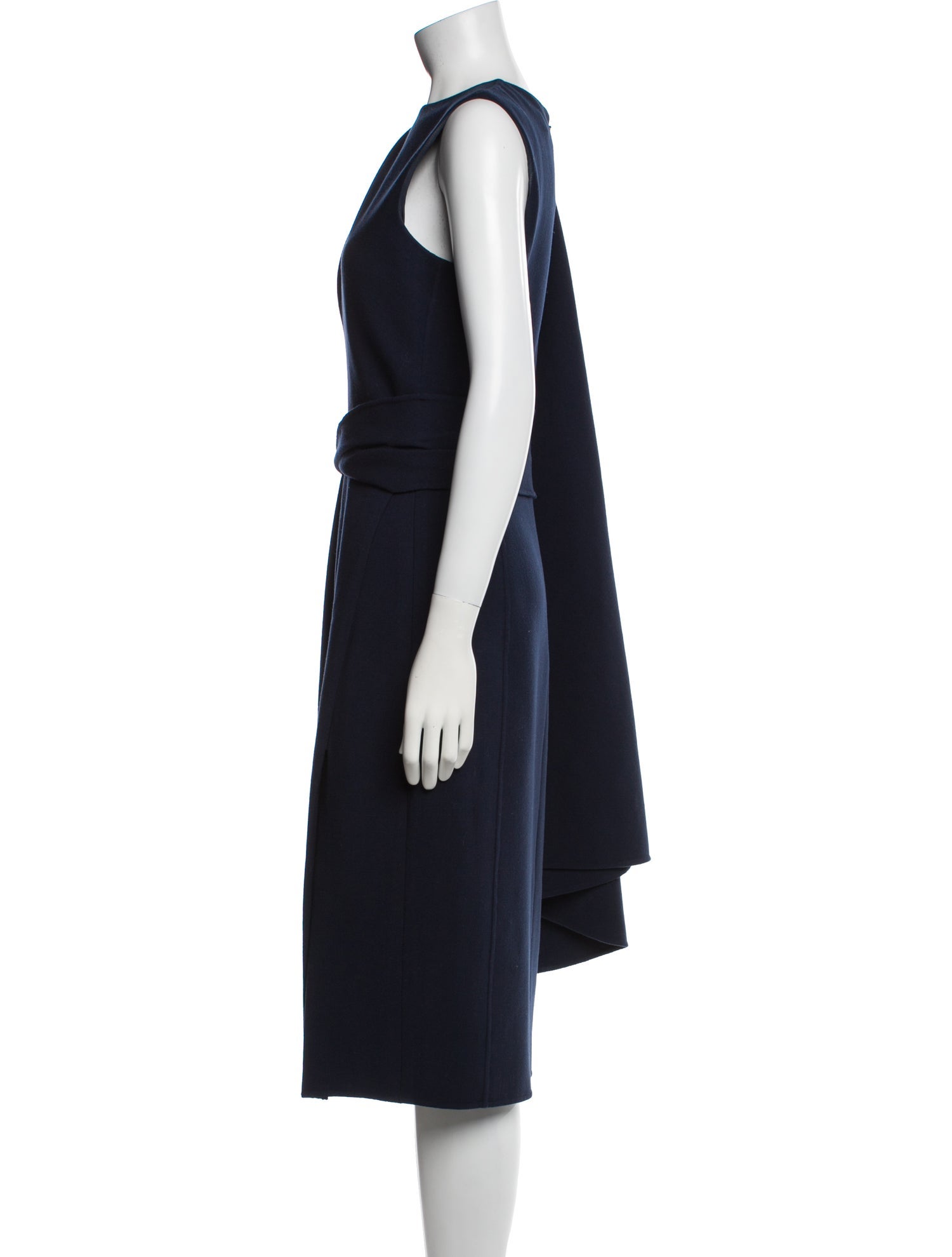 Oscar de la Renta Virgin Wool Midi Length Dress