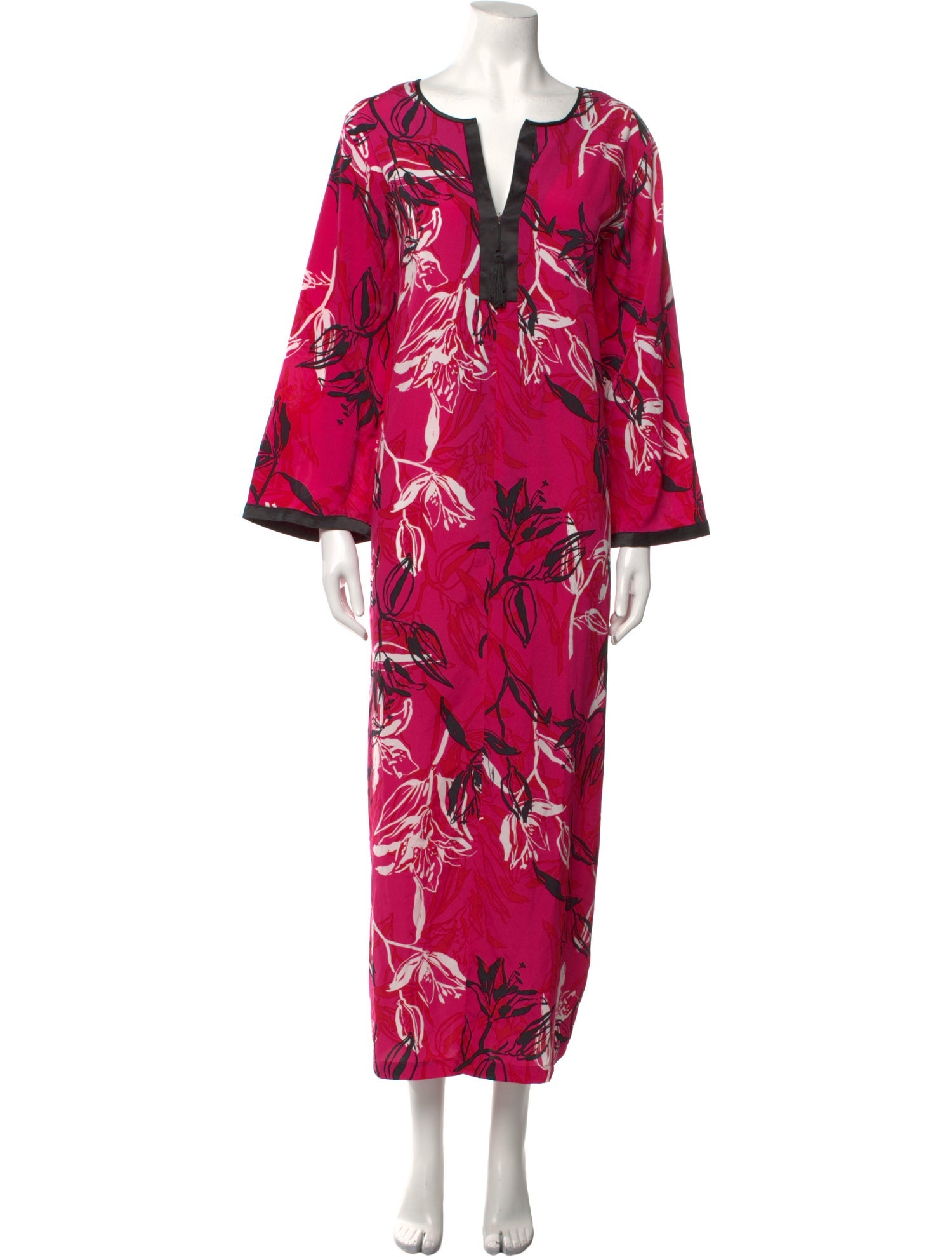 Oscar de la Renta Floral Print Long Dress
