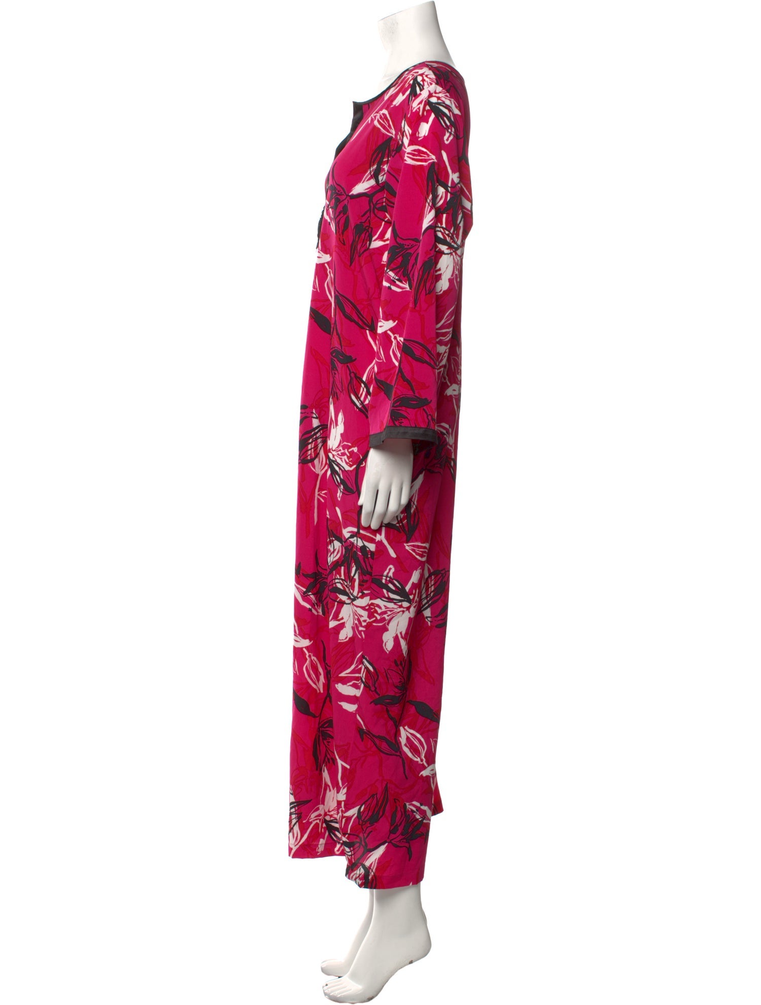 Oscar de la Renta Floral Print Long Dress