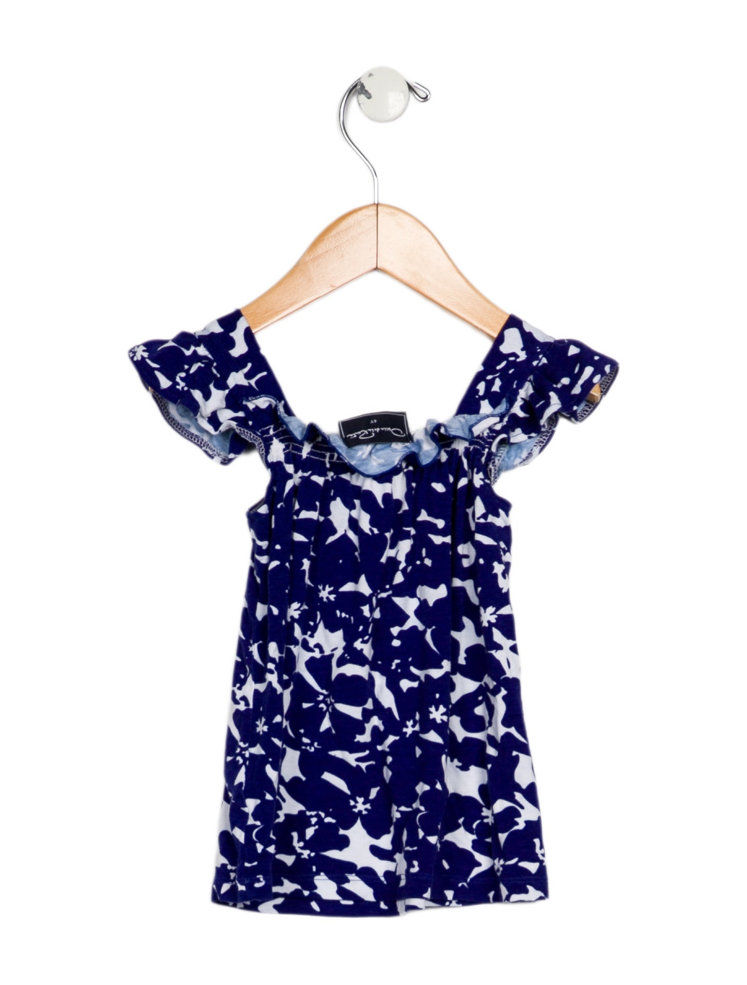 Oscar de la Renta Toddler Girls' Sleeveless Pattern Print Top